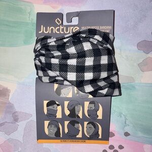 Juncture Black and White Checkered Bandana